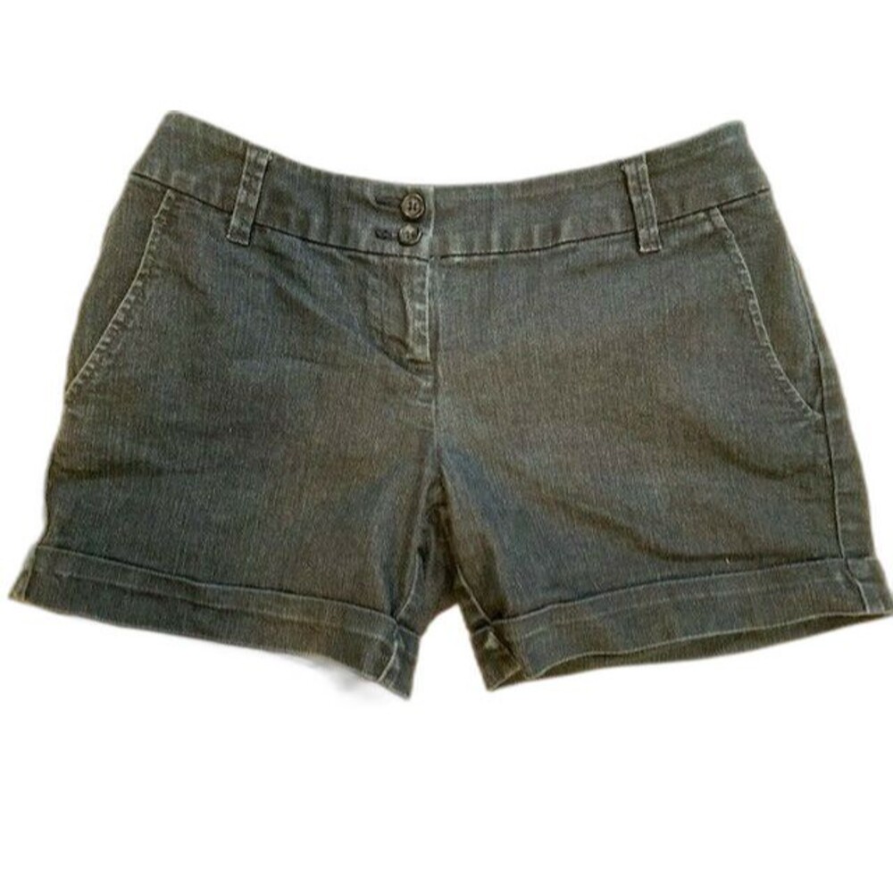 The Limited Denim Size 4 Tailored Shorts Dark Wash Stretch Cuff Hem